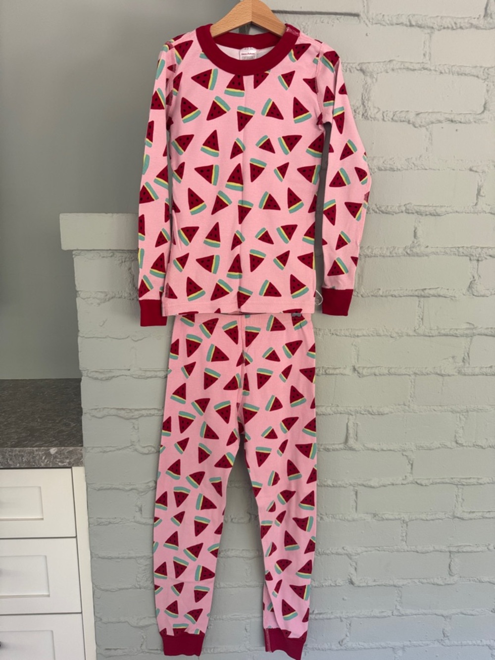 Hanna Jams Kids Pink Watermelon Print Pajama Set size 8